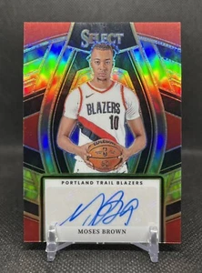 2023-24 Panini Select Moses Brown Signature Selections Silver Prizm Auto - Bild 1 von 3