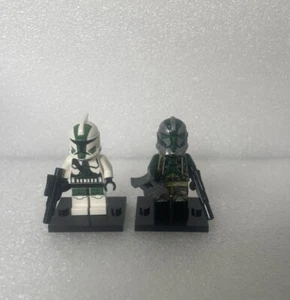 Lego Star Wars Minifigure Clone Commander Gree x2 Mint Condition sw0528 & sw0380 - Picture 1 of 11