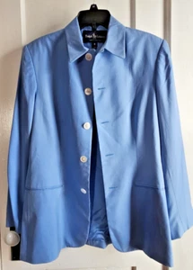 Vintage Hongkong Made Ralph Lauren 100 % Seide gefüttert blau Blazer Damen Gr. 6 - Bild 1 von 10
