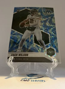2021 Panini Mosaic Zach Wilson Reactive Blue Prizm Rookie RC #302 New York Jets - Picture 1 of 2