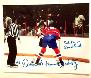 Philadelphia Flyers Dave The Hammer Schultz / Bouchard - Imagen 1 de 2
