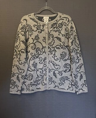 Suéter Classic Elements Mujer Manga Larga Metalizado Abotonado. Usado en excelente estado talla XL Foto 1 de 4