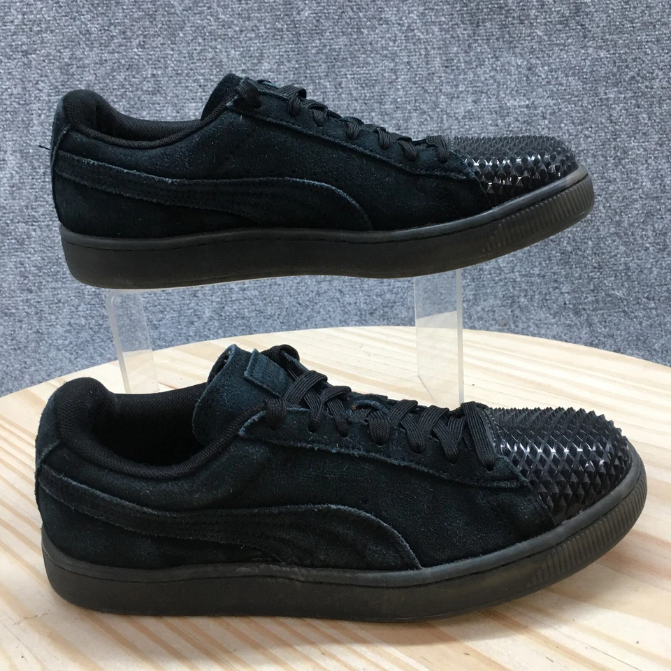Puma Shoes Womens 8 Suede Jelly Sneakers Black Lace Up Low Top Comfort 365859-01 - Image 1 of 4