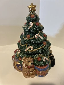 Fitz And Floyd Ceramic Christmas Tree Votive Candle Holder 2 Pcs 1994 - Bild 1 von 13