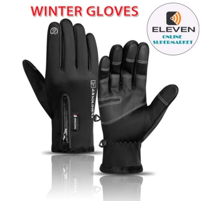 Winter Gloves Waterproof Thermal Touch Screen Thermal Windproof Warm grey/black - image 1 of 4