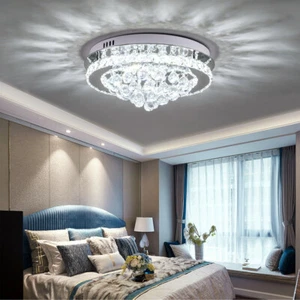 Modern Living Room Lights Crystal LED Ceiling Light Chandelier CoolWhite Pendant - Picture 1 of 8