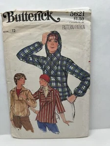 Butterick 5621 Misses Hoodie Top Shirt Pattern 12 Bust 34" *Cut Complete - Picture 1 of 2