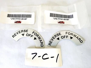 Lot of 2- Yamaha J10-77741-00-00 Reverse Forward Off Panel Decal - Picture 1 of 2