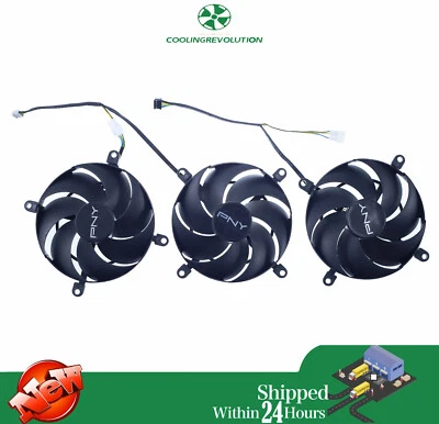 3PCS YY12025H12B Graphics card fan for PNY RTX 40 series 95MM - Image 1 of 2
