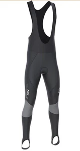 FDX Men Cycling Bib Tights Winter Thermal Padded Hi Viz Cycling Trouser Leggings - Picture 1 of 6