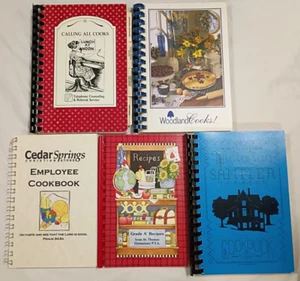 Vintage Cook Book Lot of 5 - PTA Telephone Counseling Victorian Tearoom Recipes - Picture 1 of 4