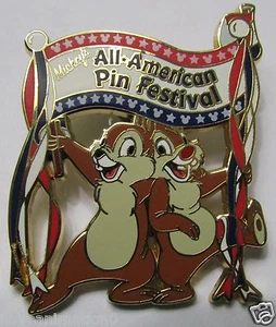 Spilla Disney Mickey's All American Festival Chip & Dale ** - Foto 1 di 2