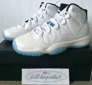 NIKE AIR JORDAN 11 LEGEND BLUE GS/KIDS Sz UK US3 4 5 6 7Y COLUMBIA 378038-117 BG - Picture 1 of 12