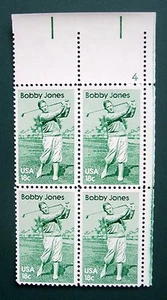 Sc # 1933 ~ 18 ct Robert Tyre Jones Issue, Plate # Block (ga17) - Picture 1 of 1