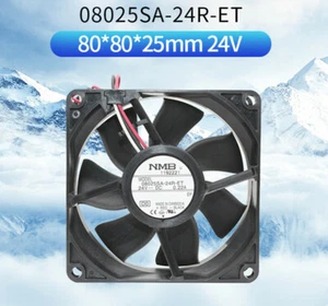NMB 08025SA-24R-ET 8025 24V 0.22A 8cm Amplifier Chassis Cooling Axial Fan - Picture 1 of 5