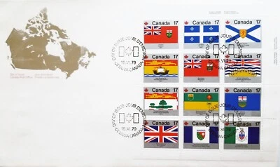CANADA SCOTT #821-32 1979 PROVINCIAL FLAGS ISSUE FDC - Image 1 of 2