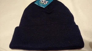 Beanie Thermal Sport Winter Knit Cap Stocking Skull One Size Fits All Dark Blue - Picture 1 of 2