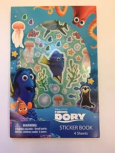 Finding Dory 4 sheet sticker book Disney Pixar party favor classroom reward Nemo - Picture 1 of 5