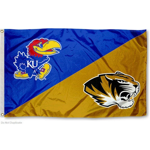Kansas vs Missouri House Divided 3x5 Flag and Banner Cover