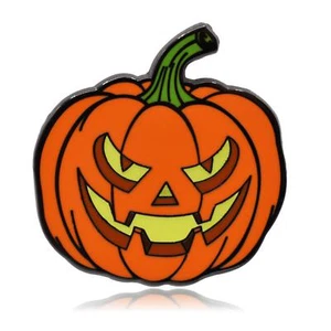 Jack-o-Lantern Pumpkin Enamel Pin - Picture 1 of 8