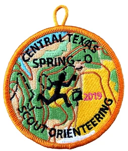 2019 BSA Boy Scouts America Central Texas Spring Orienteering 3" Iron On Patch - Imagen 1 de 2