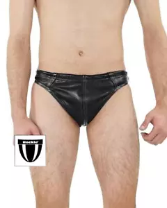 Bockle® Leather Slip Sexy Herren Leder Unterwäsche Brief Gay Pants - Bild 1 von 2
