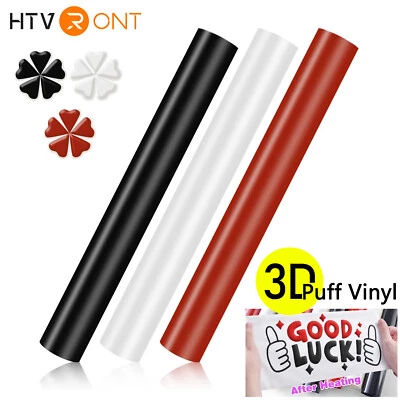 3D Puff Flexfolie Textilfolie Bügelfolie Premium Film 25,4x183cm für T-Shirt - Bild 1 von 4