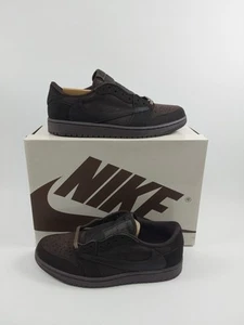 Travis Scott X Air Jordan 1 OG SP Low Velvet Brown Men's - Picture 1 of 9
