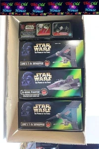 STAR WARS POTF 1996 ORIGINAL CASE OF 4 MID-SIZE VADERS TIE FIGHTER + T16 - Bild 1 von 6