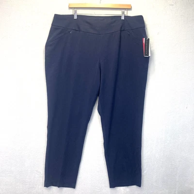 Investments 裤子女式 20W 短海军蓝 Park Ave Fit 直腿拉工 — 第 1/4 张图片