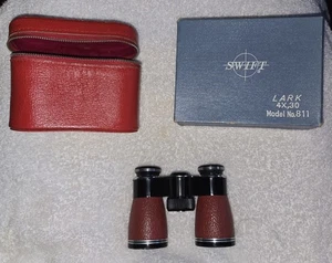 Vintage Swift Lark 4 X 30 Model # 811 Binoculars In Original Box & Carrying Case - Picture 1 of 7