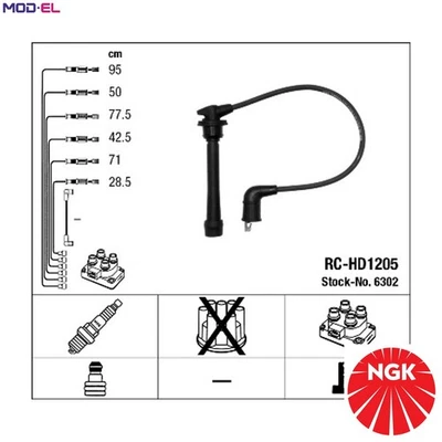 IGNITION CABLE KIT 6302 FOR HYUNDAI SONATA/IV/Mk/III JM TUSCANI TUCSON SONICA - Image 1 of 4