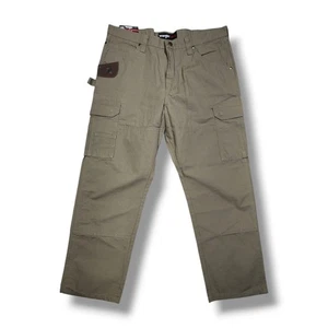 Wrangler Riggs Workwear Tan Khaki Ripstop Cargo Pants Men's 38x30 NWT - Picture 1 of 16