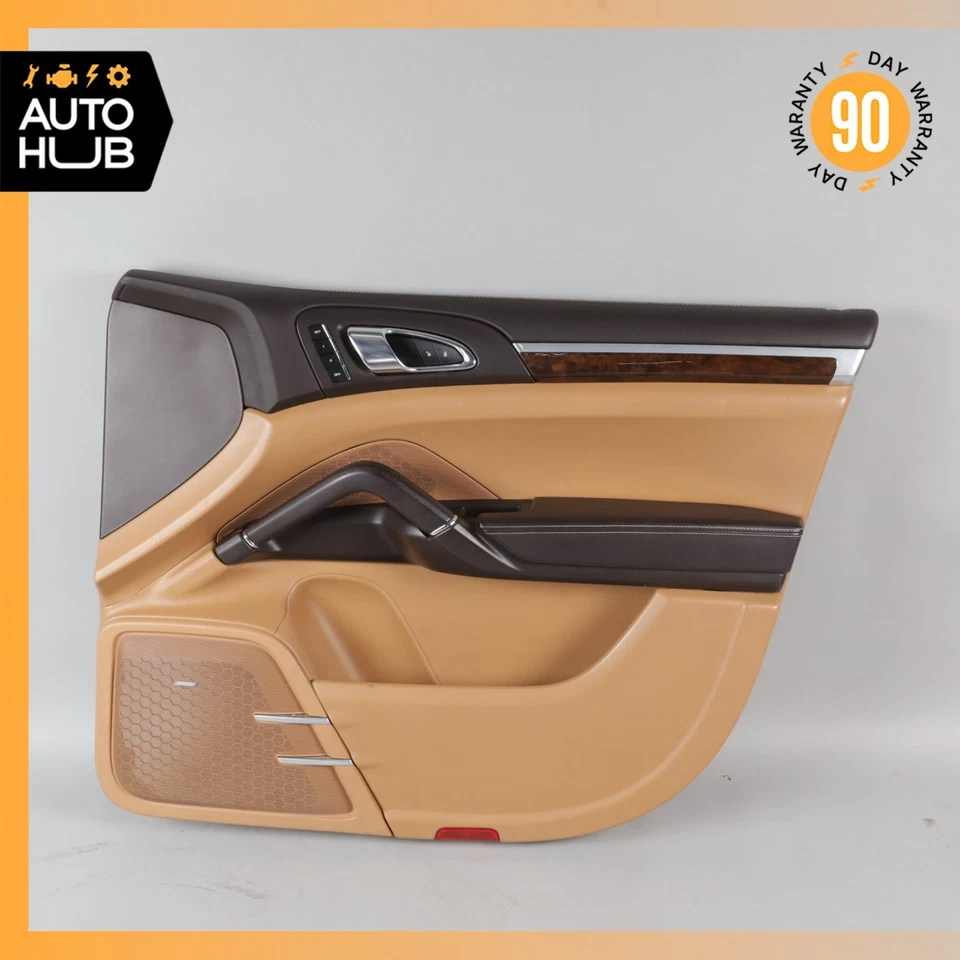 Porsche Cayenne 958 Turbo Front Right Side Interior Door Panel Natur Leather OEM - Image 1 of 4