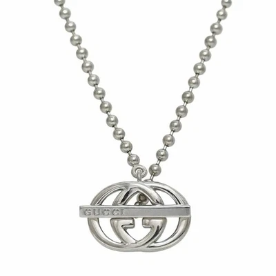 Collar Gucci Plata Entrelazado Ag925 Rango S GUCCI Cadena Bola GG Foto 1 de 4