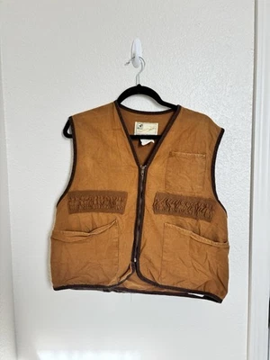 Vintage American Field Vest Adult Brown Canvas Shooting Made In USA 90s Medium - Image 1 of 4