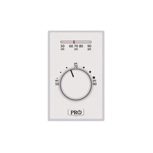 PRO1 IAQ  Line Volt NP Analog Tstat 1H,White,SPST 60FD43 - Picture 1 of 1