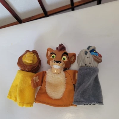 Títeres de dedo del Rey León de colección años 90 Kovu, Simba, Rafiki Foto 1 de 4