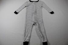 Little Star Organic Baby 12M Bodysuit White Black Snug Fit Sleepwear Unisex Dots