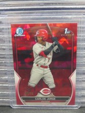 2023 Bowman Chrome Sapphire Carlos Jorge Red Refractor 1st Prospect #07/10