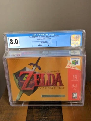 NEW ✹ Legend of Zelda Ocarina of Time COLLECTORS EDITION ✹ CGC 8.0 A ✹ N64 WATA - Image 1 of 4