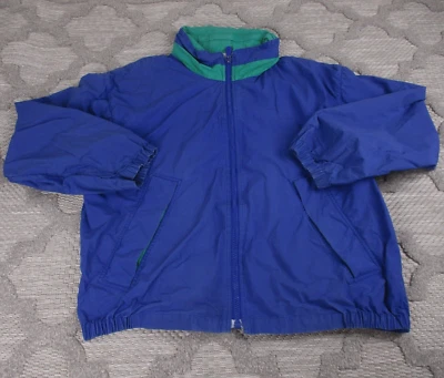 Vintage Nautica Jacket Mens XL Blue/Green Big Sailing Boat Logo Stowaway Hood - Image 1 of 4