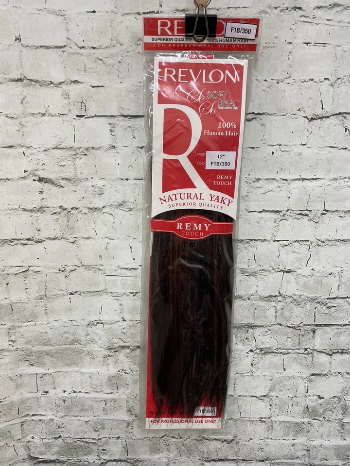 #F1B/350 Revlon 100 % extensión de tejido de cabello humano 12" nuevo en paquete negro/rojo cobre Foto 1 de 4