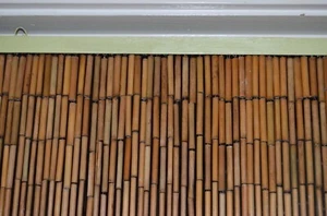 Bamboo Beaded Curtains natural color 90 strands hanging room partition - Picture 1 of 3