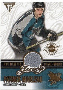 2002-03 Titanium Jerseys #62 Patrick Marleau/730 