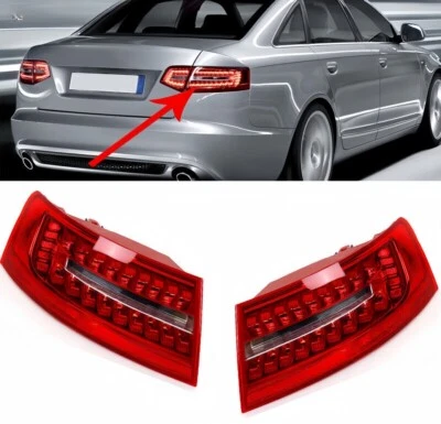 Par de luces traseras exteriores LED L+R para Audi A6 C6 S6 RS6 2009-2011 berlina sedán Foto 1 de 4