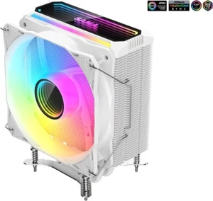 SAMA CPU Air Cooler 4 Heat Copper Pipe 120mm Cooling Fan Addressable RGB Aluminu - Picture 1 of 5