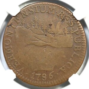 1786 RR-7 R-3 NGC VF 25 Vermont Colonial Copper Coin
