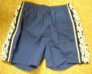 DOPPIO BLAU GEBLÜMT SEITLICHE SHORTS SURF SCHWIMMEN SPORTHOSE GRÖSSE L HERREN - Bild 1 von 4