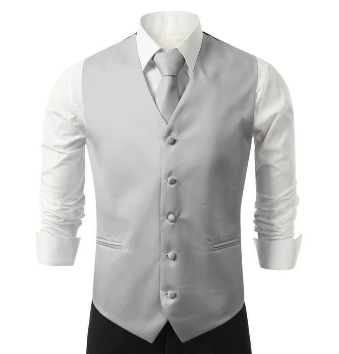 Mens Dress Vest with Neck Tie Set 12Colors All sizes  - Image 1 of 1